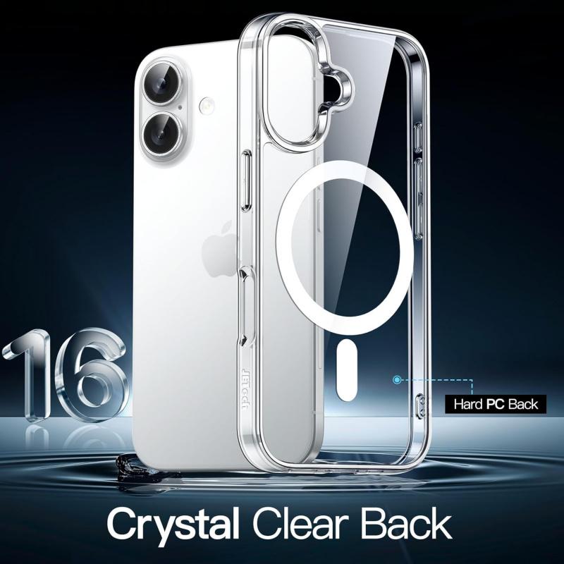 Clear phone Case for iPhone 17/16/16E/15/14/13/12/11 Promax Pro Plus Air,Luxury Transparent Acrylic Magnetic Wireless Charging Cover,Anti-yellowing phone case, Shockproof, Shatterproof | Compatible with MagSafe