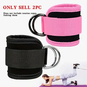 2PCS Adjustable Gym Ankle Straps - Gym Accessories for Cable Workouts, Leg & Hip Strength Training