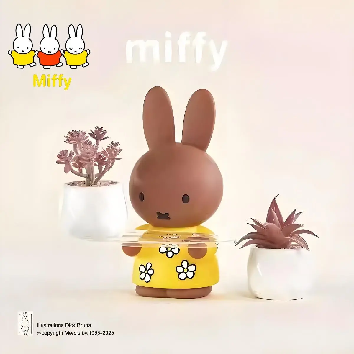 Kawaii Miffy Rabbit Tray Series Trendy Figurine Storage Rabbit Figurine Peripheral Gifts