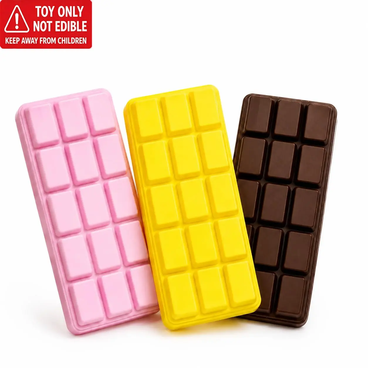 1/3pcs Slow Rising Chocolate Bar Squishy, Fake Chocolate Squeeze Plaything, Soft Realistic Toy for Adults, Office, Home, Party