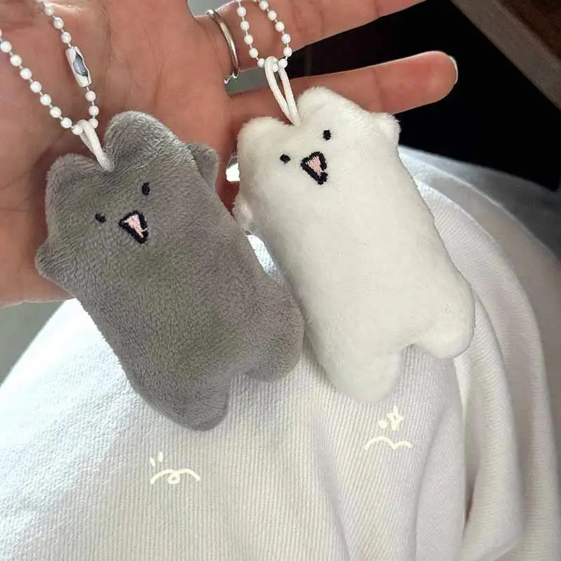 2026 hot item 1PCS  Soft Bag Car Keychain Claw Machine Doll Graduation Ceremony Gift Cartoon Cat Plush Pendant Animal Cute Stuffed Key Chain