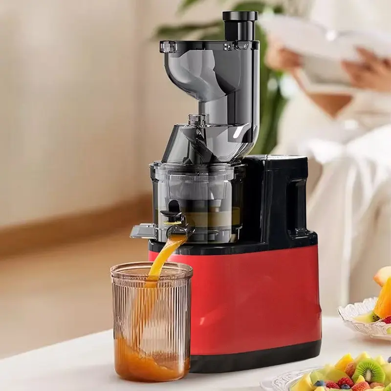 Household Cold Press Juicer (33x33cm Square Body) - Food Grade Rubber & Synthetic Components, Automatic Pulp-Juice Separation, Detachable Head, Oversize Feeder Mouth, Multi Functional Nutrition Extraction, Freshness Retention, Cold Pressing