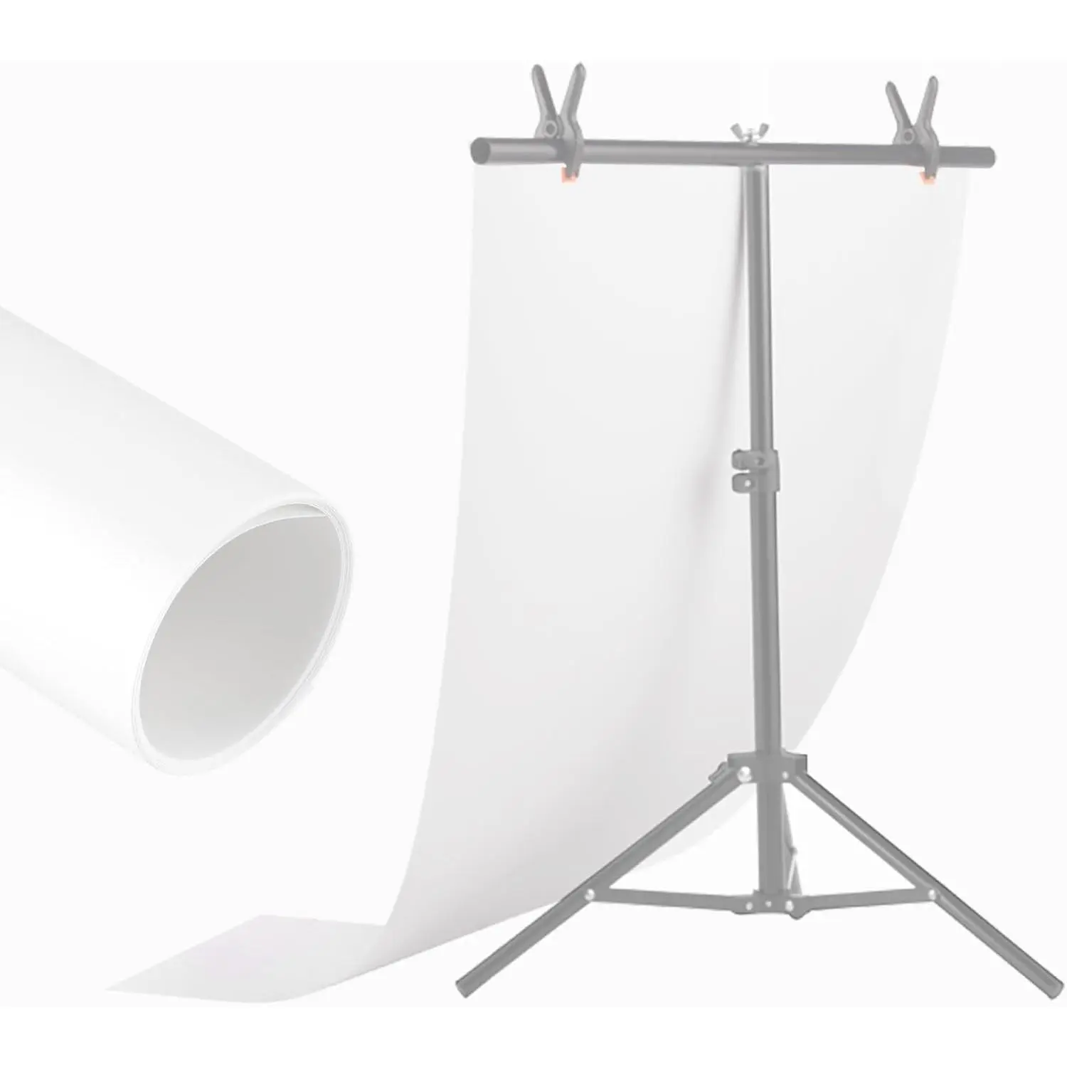 15.75 x 26.18 in PVC Backdrop, Matte & Reflective White Background | Daul-Sided Vinyl Backdrops for ,,Makeup and Other Small Product Tabletop Photography