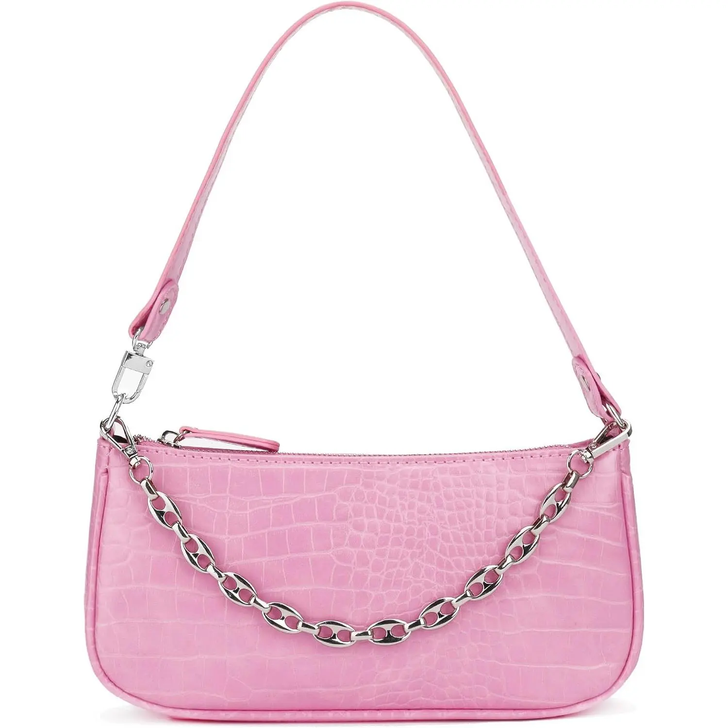 Handbag with Chain Strap Faux Leather Classic Clutch Bag Small  Purse、