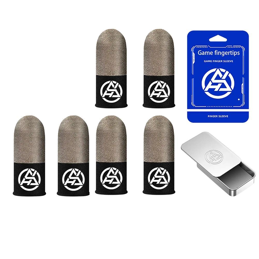 2 Pair Luminous Fingertips Sweat-Proof Game Finger Sleeve Finger Cots Cover Sensitive Mobile Touch Glove for PUBG Phone Games