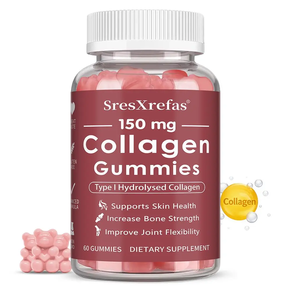 Collagen Gummies Health Supplement , ​​Supports Skin Health and Joint Health, 60 Capsules