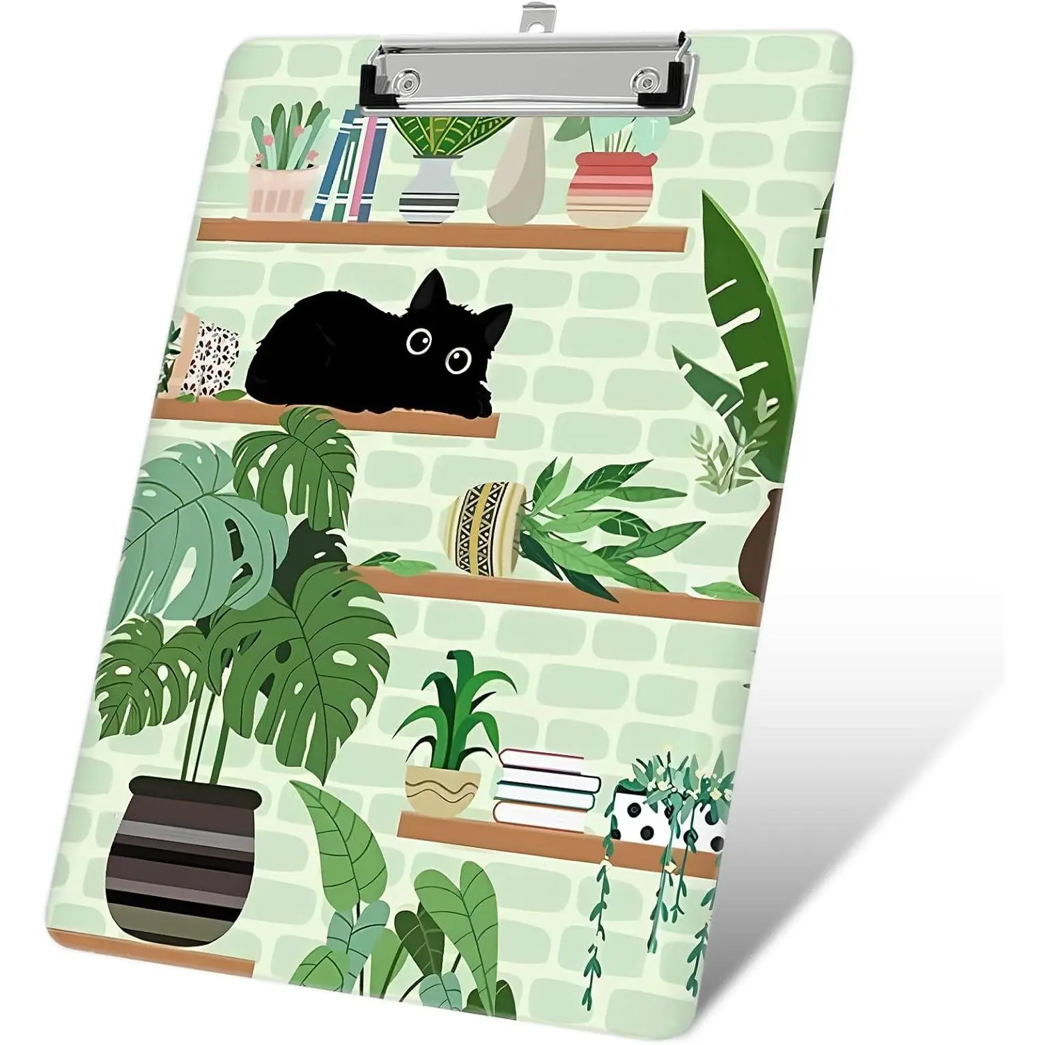 Plastic A4 Clipboard, Cute Fashion Clipboard Decorative, 12.2" x 8.7" | Standard A4 Size Clipboards,  Clipboard for Teacher, Social Worker, Students,Women, Office Supplies (Black )