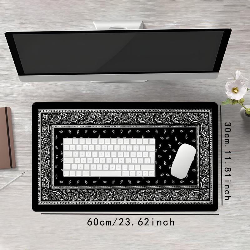 Creative Pattern Mouse Pad, 1 Count Rectangle Gaming Mouse Pad for Desk Laptop Desktop, Non-Slip Rubber Base Stitched Edge Desk Pad, Office Accessories, Gaming Desk Accessory