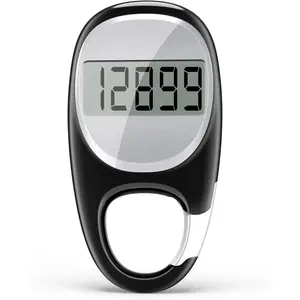 Simple Pedometer for Walking, Accurate Step Tracker with Carabiner, 3D Step Counter for Men Seniors