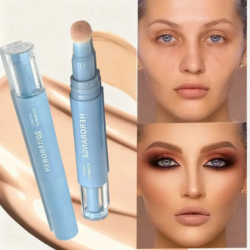 Herorange Concealer Balm, Under Eye Concealer, Hides Dark Circles, Full Coverage, Long-Lasting Waterproof, All Skin Types, Longwear Concealer