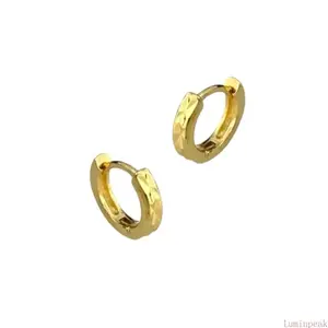 10mm Small Gold Hoop Earrings - Unisex Streetwear Earring for Indoor Recreation Enthusiasts