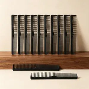 12-Piece Comb Set, Dual-Sided Fine-Tooth Combs, Plastic Hair Styling Combs, Ideal for Barbershop, Professional Hair Salon Use
