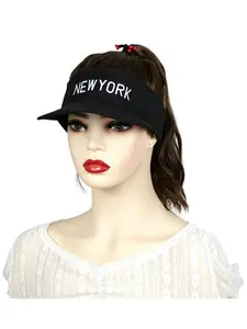 Summer Short Wavy Baseball Cap with Detachable Hairpiece, Unisex Design, Ideal for Casual Wear, Lightweight & Breathable Material