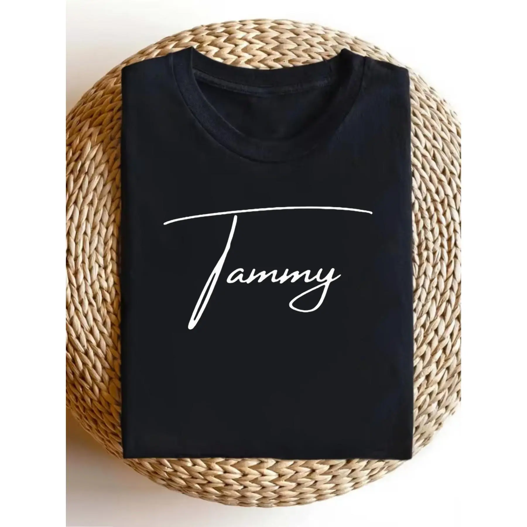 Men's Tammy Graphic T-Shirt with Handwritten Font - Ultra Soft, Breathable, and Stretchy Short Sleeve Crew Neck, Shortsleeve, Tshirt, Top, Menswear, Round Neck, Drawn Print