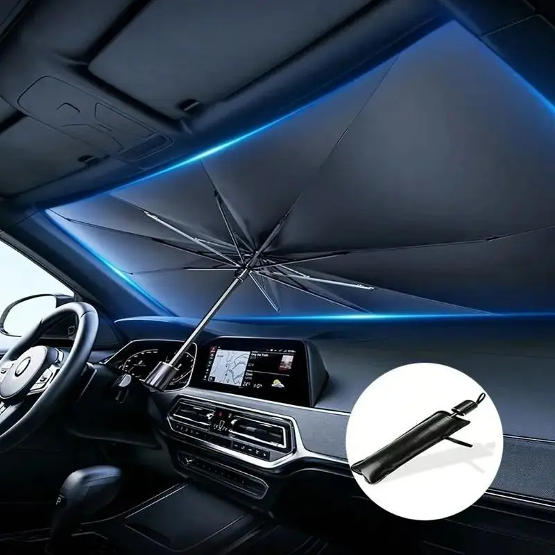 Portable Car Sunshade, Foldable Windshield Sunshade, Car Exterior Accessories, Daily Car Windshield Cooling Umbrella, Car Window Shades