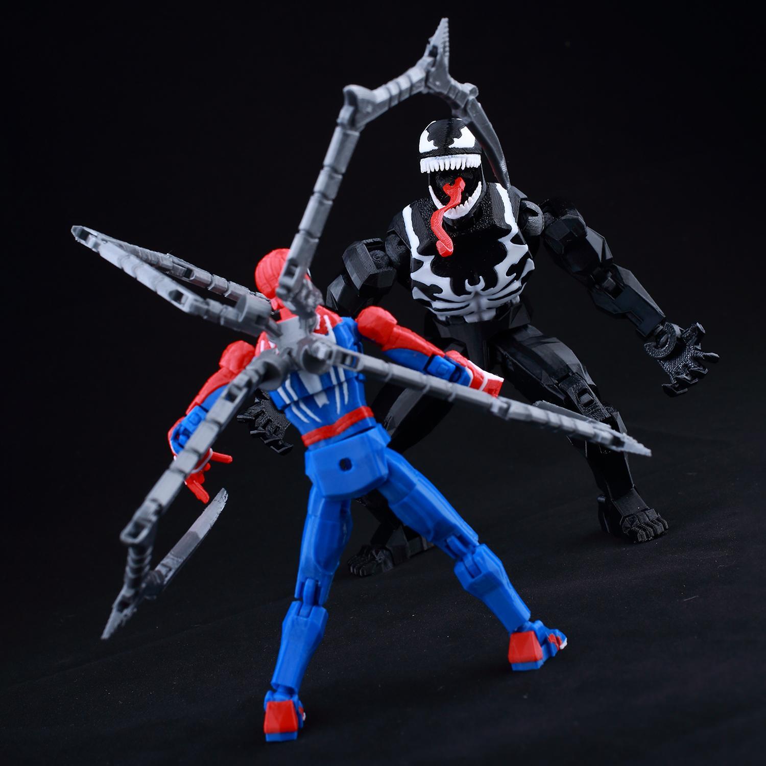 9L3D Printed Venom Spider-Man Lucky13 Dummy13 Action Figures Multi-Jointed Shapeshift Mannequin Anime Collectible Toys Gifts​