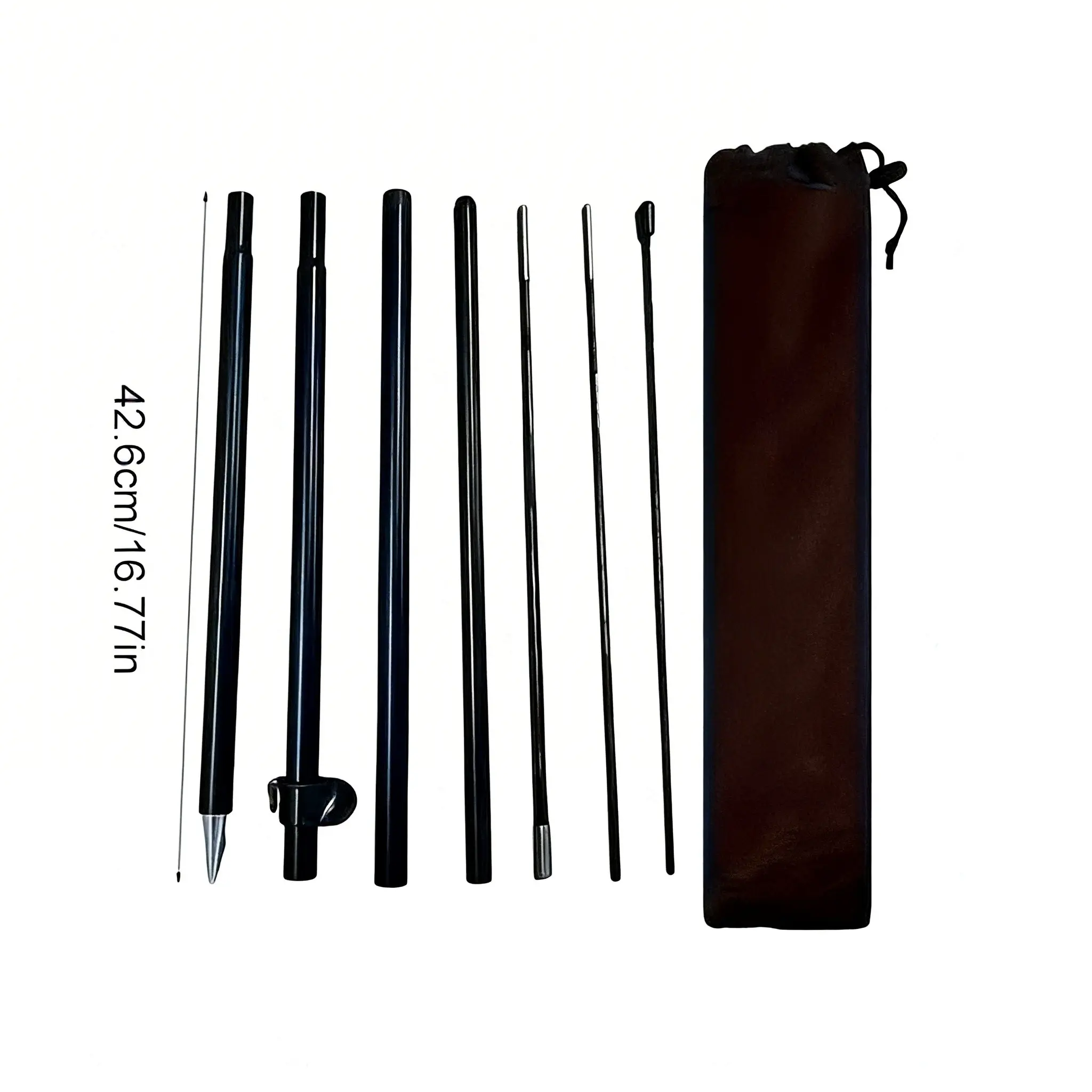 Feather Flag Pole Kit, Durable Metal Material, Adjustable, Carrying, Ideal for Outdoor Beach, Lawn, Advertising, Halloween, Christmas, Thanksgiving, Graduation Decorations