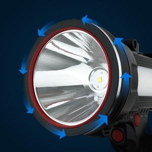 VICTOPER Spotlight for Camping, 1000000 Lumens Bright Handheld Spot Light, 12000 mAh Rechargeable LED Flashlight, 3+3 Modes 4 Colors Waterproof Spotlight Hunting Caving Camping Essentials Gear