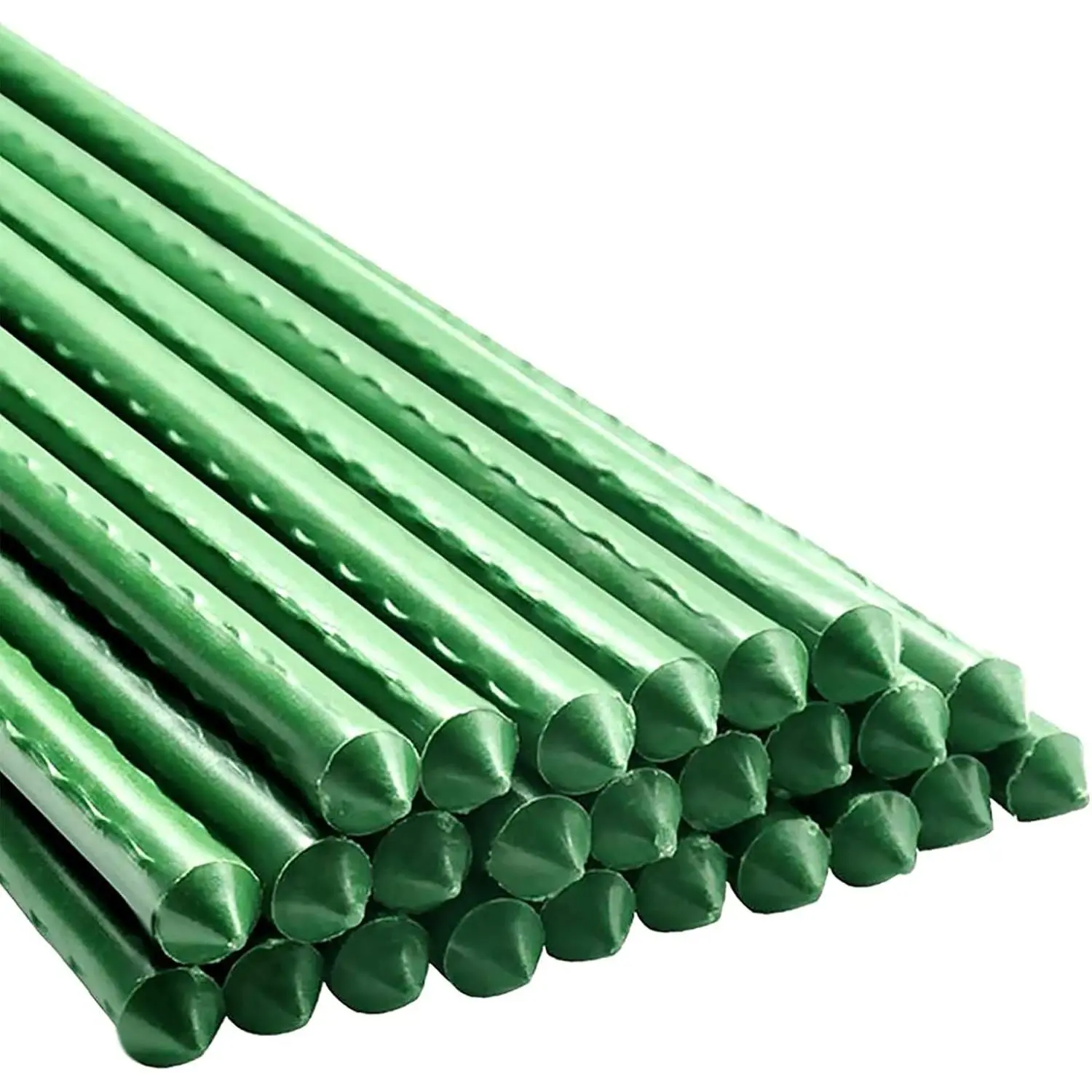 Garden Plant Stakes 48 Inch 4Ft Steel Plant Stick Support, 25 Pack Tomato Stakes for Growing Climbing Plants, Potted Plants, Tomatoes, Trees, Cucumber, Beans, Fences Poles