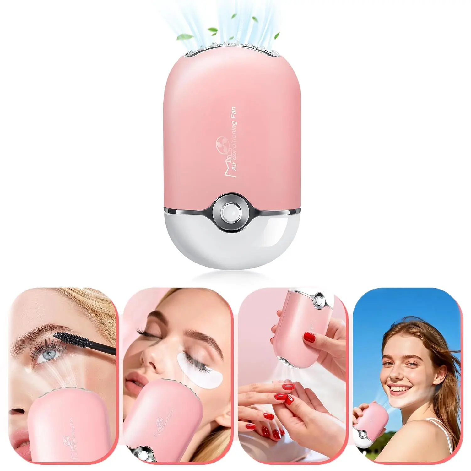 Rechargeable Handheld Fan for Lash Extensions - Quick Drying & Cooling Mobile Eyelash Dryer with Durable Plastic Body & Detachable Sponge, Essential Oil, Diy Projects, Usb Port