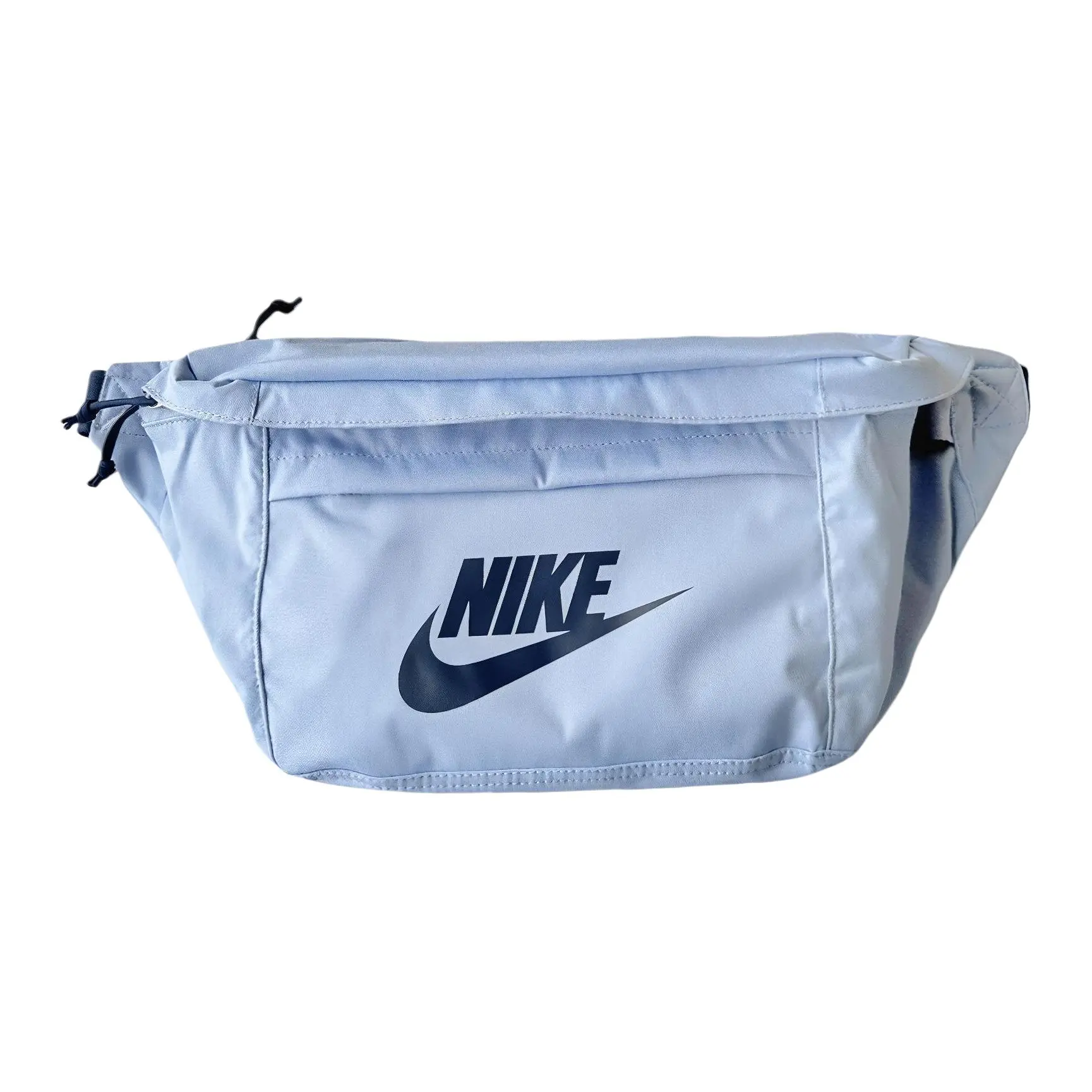 Nike Basic Large-Logo Sport Fabric Crossbody Waist Bag for Men and Women – Blue