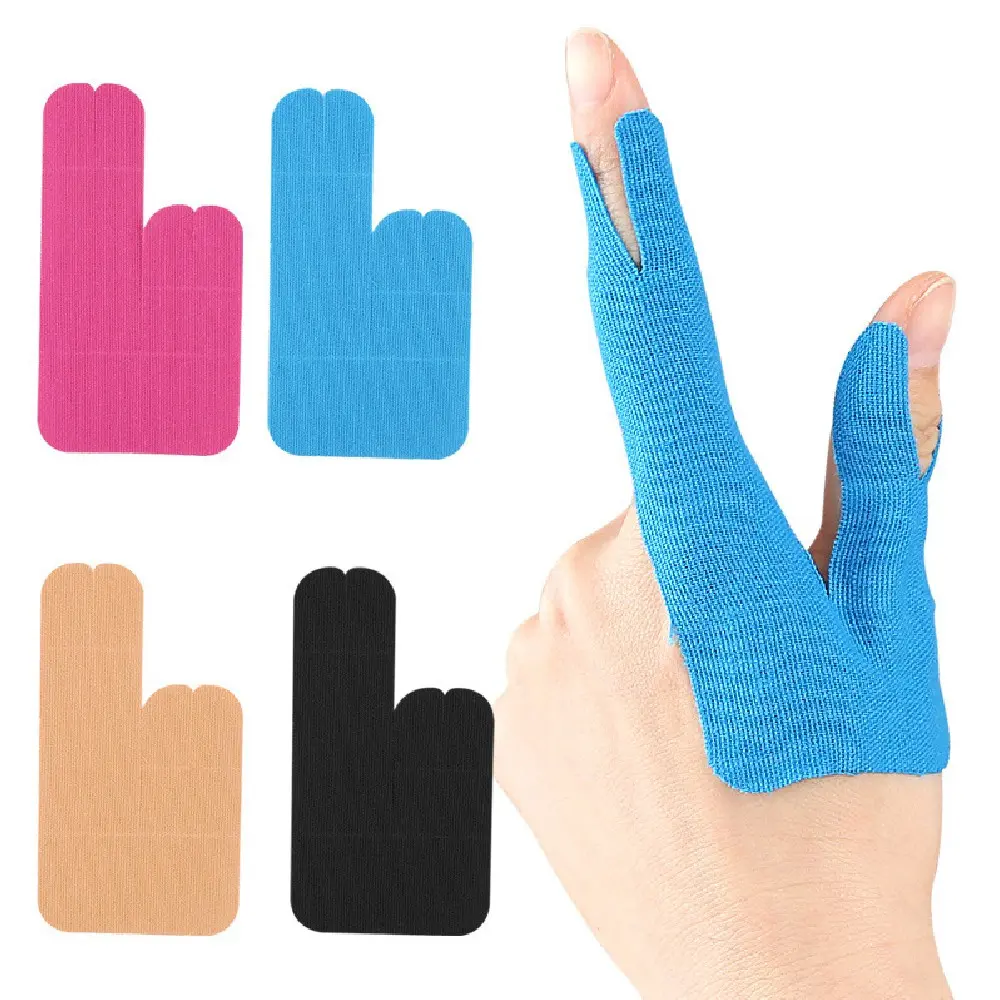 10PCS Precut Finger Kinesiology Athletic Tape for Sports, Breathable Stretch Thumb Compression Bandage, Heavy-Duty Friction Protection for Billiards & Workout