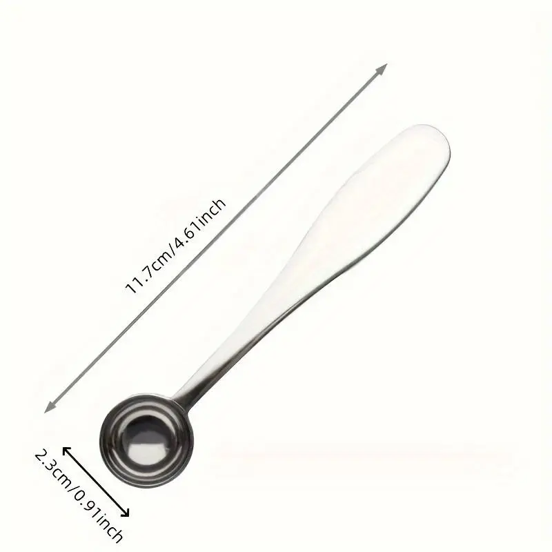 1pc Silver Traditional Non-Toxic Durable Stainless Steel Matcha Spoon - Long Handle for Precise Measuring - Ideal for Japanese Tea Ceremony, Baking - Easy-Clean Kitchen Home Tool