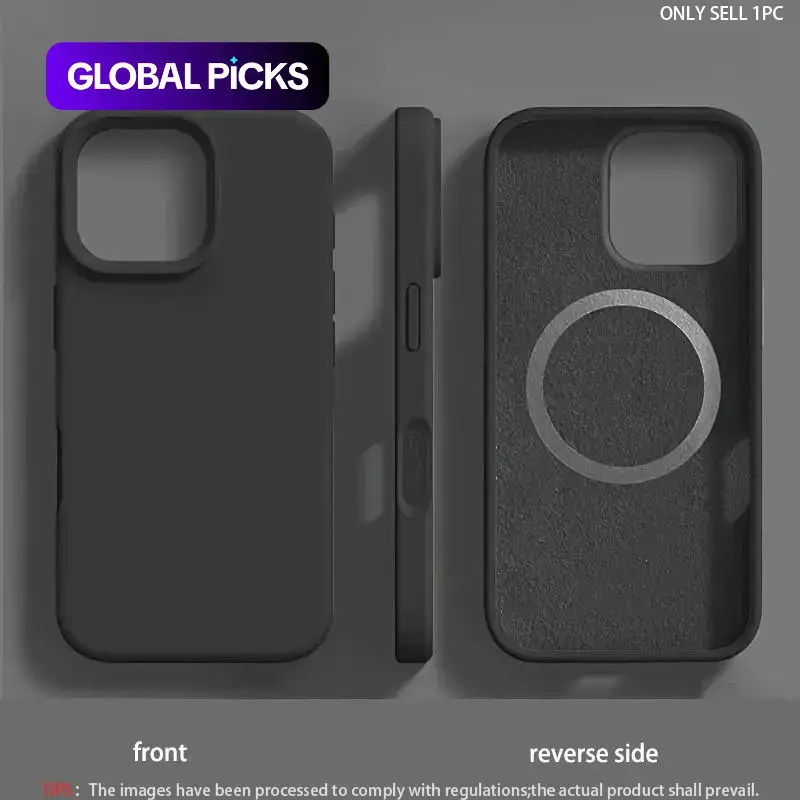 Magnetic Liquid Silicone Phone Case, Full-Body Shockproof Protective Cover, Compatible with iPhone 11/12/13/14/15 Plus, 16 and 17 Air/17 Pro Max