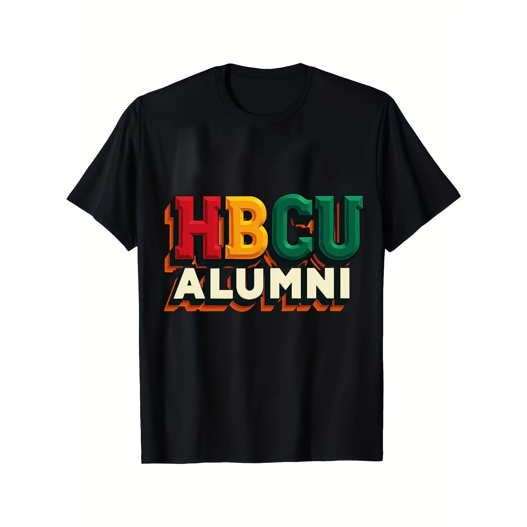 Alumni Text All Season Single Sided Printed Crew Neck Short Sleeve T Shirt Same Style for Men and Women 2026 Summer Short-sleeved Printed T-shirt