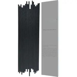 50 count Black Reed Diffuser Sticks Refill Replacement 10 inch  Essential Oil Aroma Reed Diffuser Sticks (Black-50pcs)