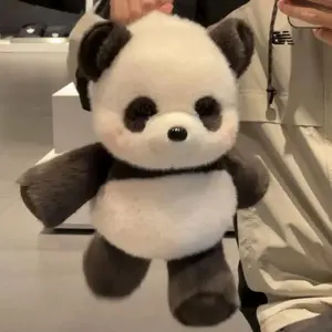Running Panda Plush Toy, Small Panda Stuffed Animal, Cuddly Stuffed Animal, Huggable Stuffed Animal, Comfort Pillow for Sleep, Party Gift, Friend Present, Soft and Cozy