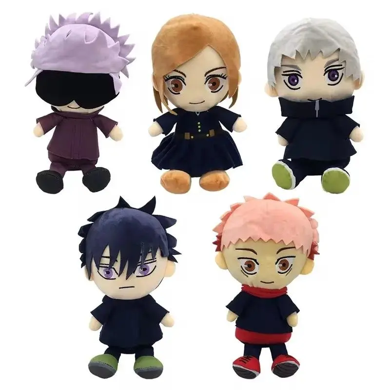 25cm Jujutsu Kaisen Plush Toys Anime Gojo Plushies Fushiguro Megumi Kugisaki Nobara Gojo Satoru Soft Stuffed Dolls Kids Gifts