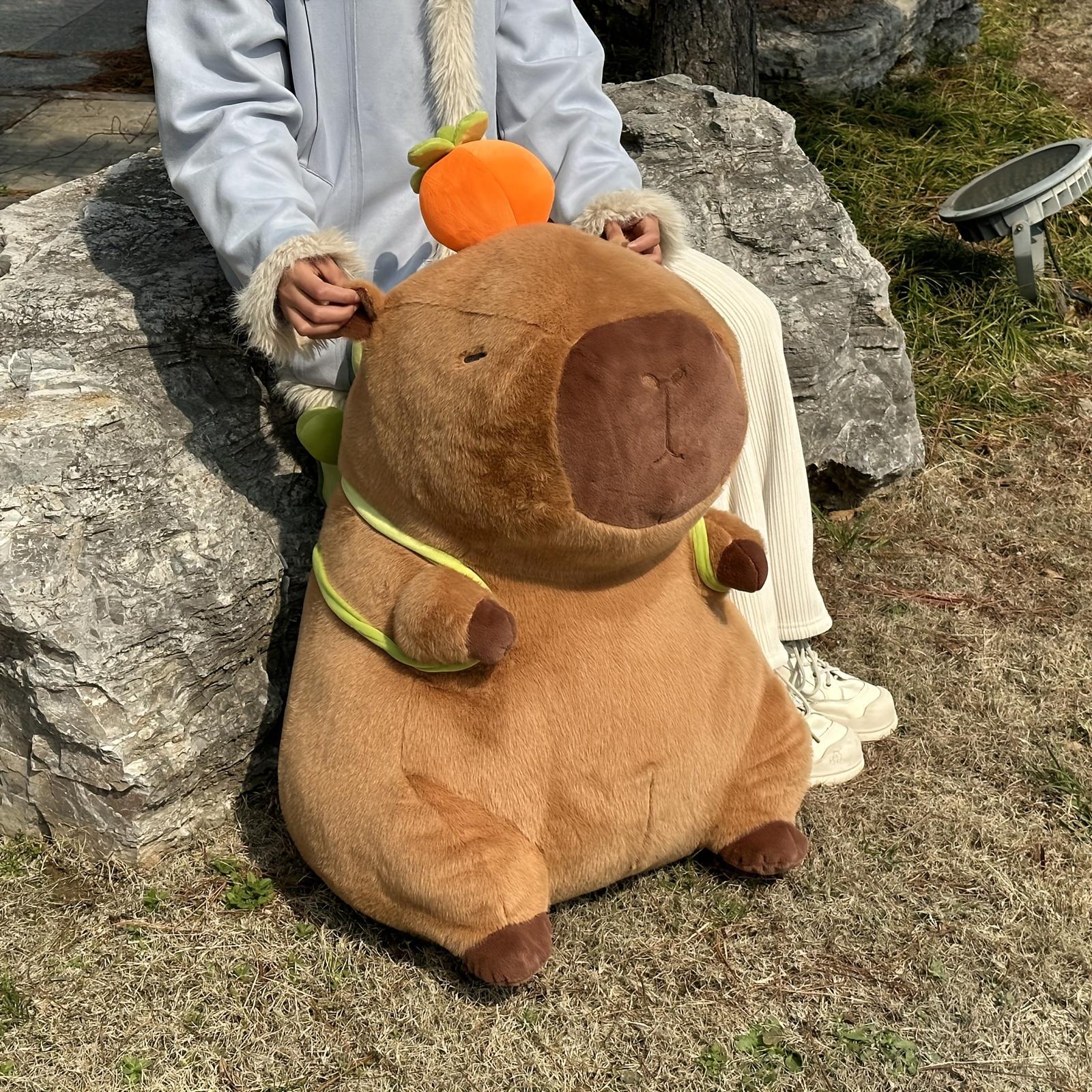Capybara Plush Toy, Adorable Simulation Plush Toy, Cute Soft Stuffed Animal With Turtle Backpack, Birthday Gift For Boys And Girls