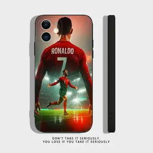 Ronaldo CR7 Clear Silicone Shockproof Phone Case, Transparent Protective Cover Compatible with iPhone 17, 16, 15, 14, 13, 12, 11, Pro, Max, Mini, XS, X, 8, Plus