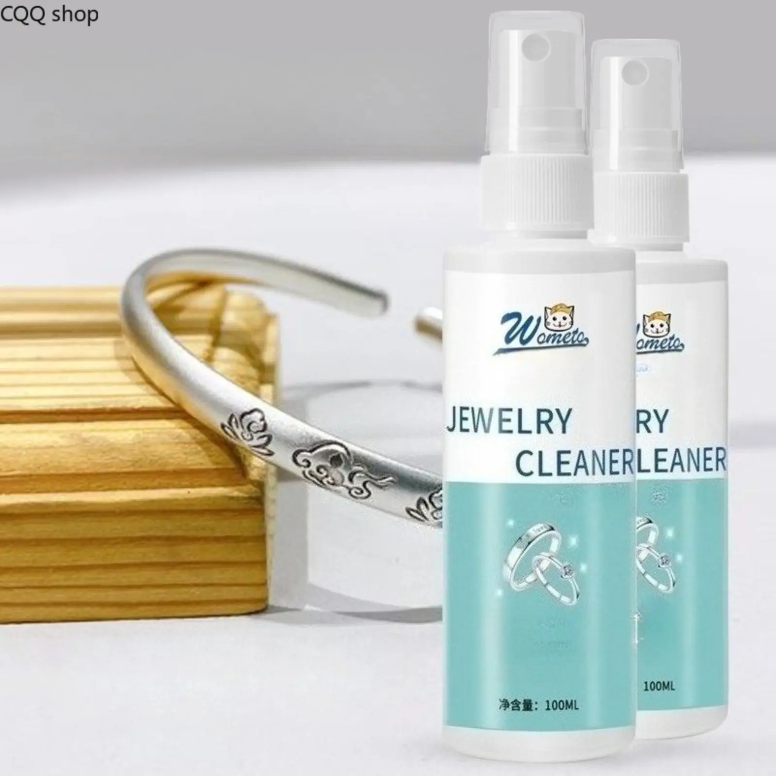 Jewelry Cleaning Spray, Tarnish Remover for Silver Gold Diamond Rings, Multi-Purpose Restore Polish Cleaner for Oxidized Jewelry & Household Metal Surfaces