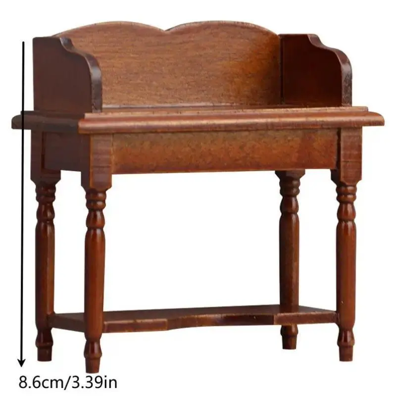 ⭐ 1:12 Dollhouse Miniature Dressing Table Desk Table Furniture Home Model Decor Toy Doll House Accessories