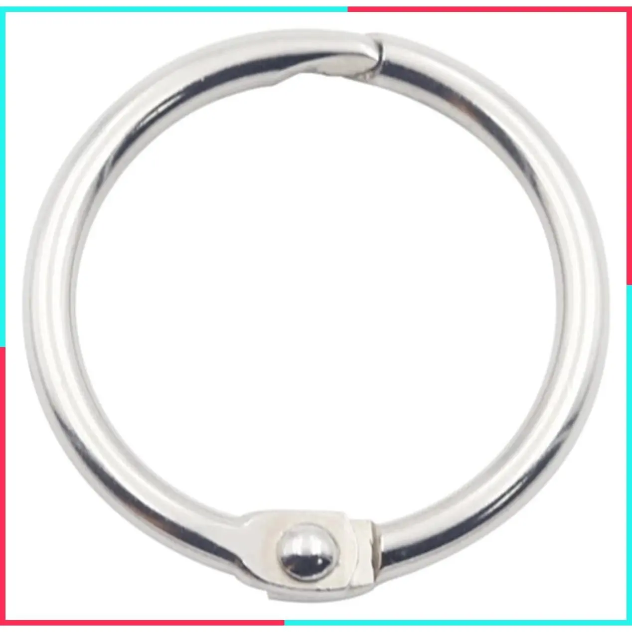 50-Pack 1 Inch Nickel Plated Binder Rings - Heavy Duty Metal Book Rings for Index Cards, DIY Journals, Keychains and Loose Leaf Organizing (Silver, 25mm)