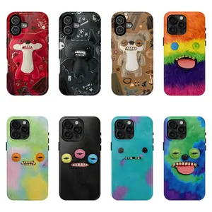 Funny Fuggler Ugly Monster Face Phone Case, Preppy and Cute Quirky Plush Creature Aesthetic Suitable Durable phone case for iPhone 12, 13, 14, 15, 16, 17 Pro Max, Pro, Plus, and 17 Air,the perfect gift for her or him, ideal for parties.