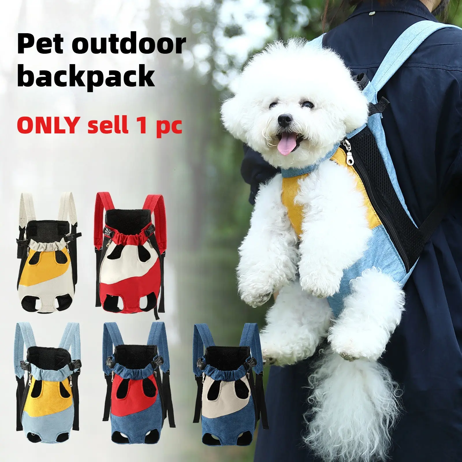 Pet Backpack for Cats and Dogs, Convenient Shoulder Bag for Outdoor Use, Easy-To-Carry Pet Carrier, Perfect for Small Pets