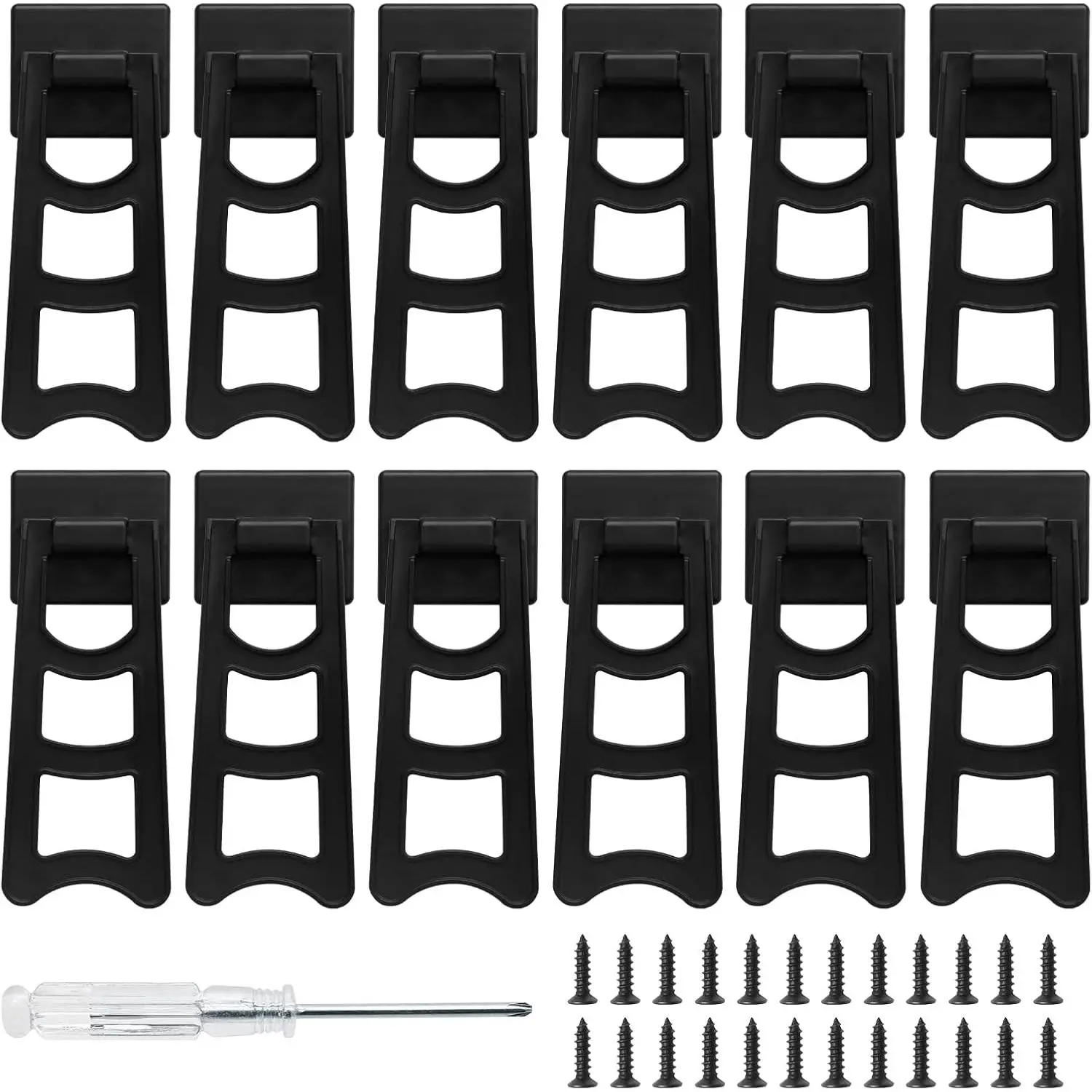 12 Pcs 4 Inch Black Plastic Picture Frame with Easel Back Stand