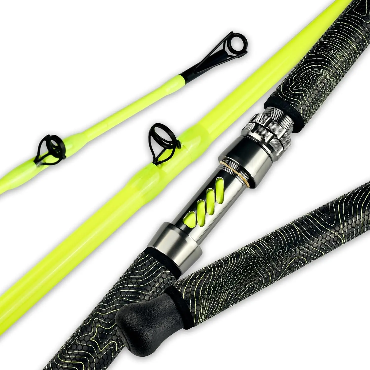 Catfish Fishing Rod, 1 count 7’Glow with Black Light  Catfishing Casting Rods Medium