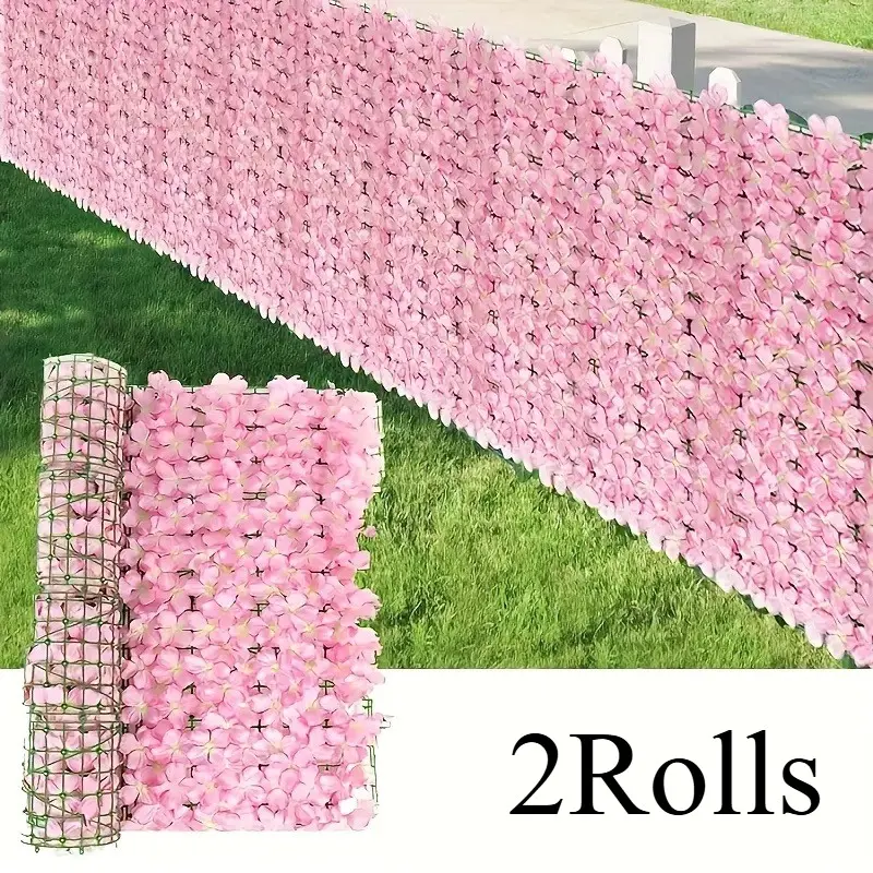 2 Fence Nets, Floral Arrangement, 50x100cm, Artificial Fence with Fake Leaves, Plastic Plants, Outdoor Fence, Ceiling Shade Decor, Wedding Festival Decor