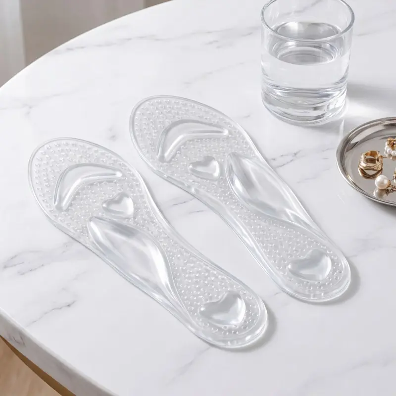 3/4 Inch Self-Adhesive Silicone Comfort Insoles for High Heels - Non-Slip Cushion Pads, Reusable Sponge Inserts with Ergonomic Heel Liners, All Seasons Fit for Sandals & Everyday Footwear
