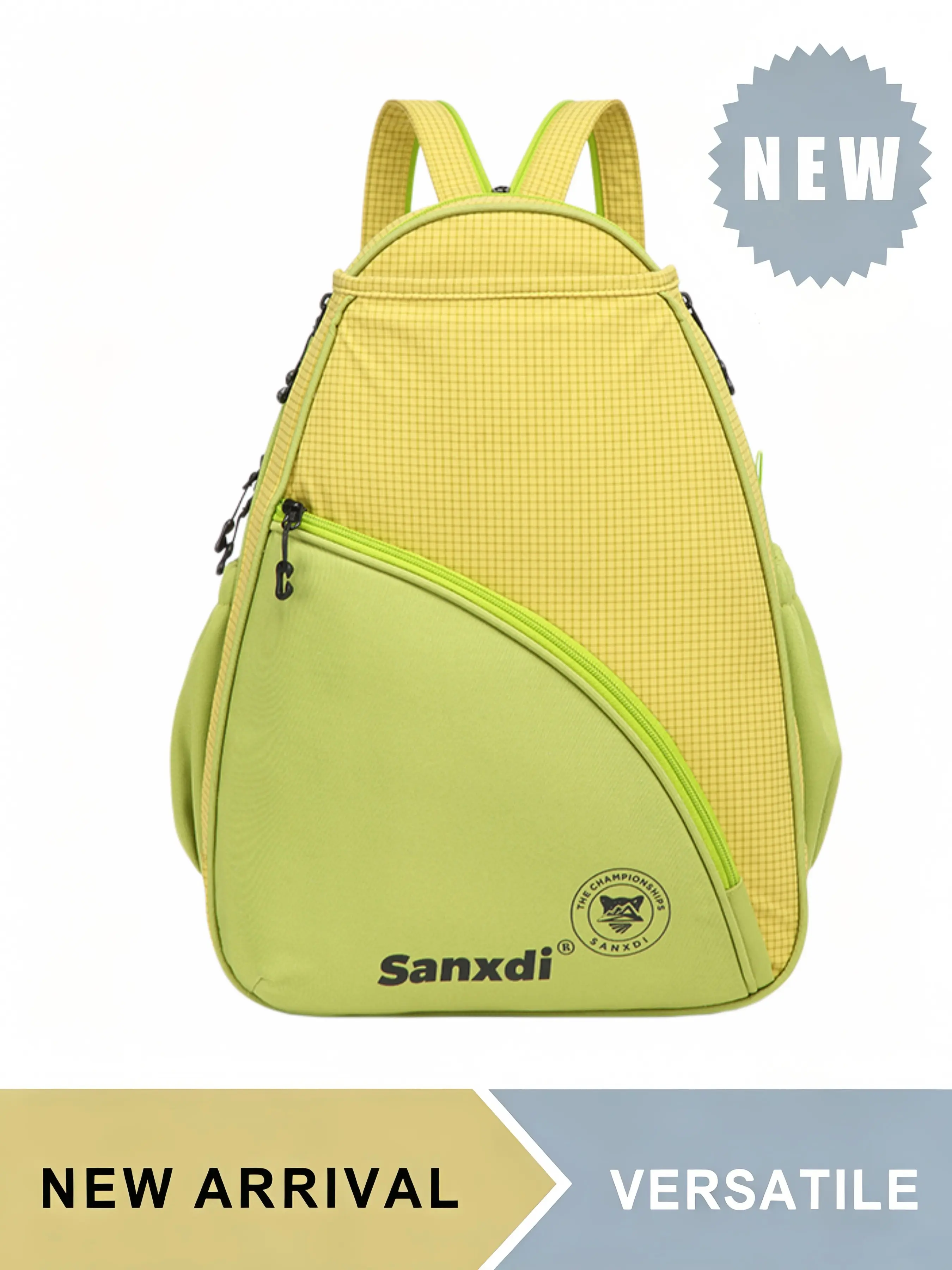 Water Resistant Pickleball Backpack for Women Girls, Cute Tennis Racket Bag with Shoe Compartment & Side Bottle Pocket, Lightweight Sports Daypack with Pendant, Multiple Colors Available, Ideal for Daily School Travel Hiking Picnic Outdoor Activities