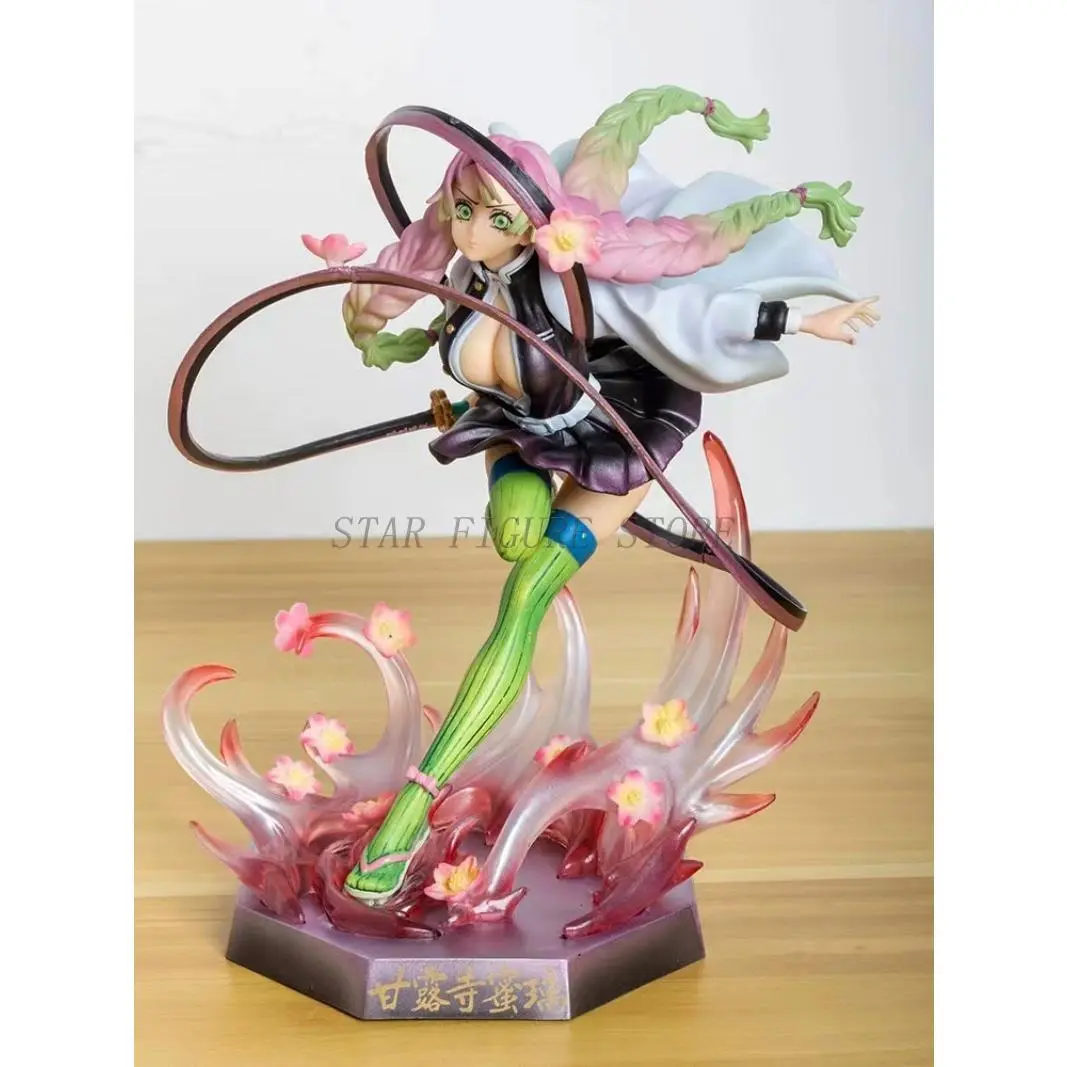 Gk Demon Slayer Kanroji Mitsuri 22cm PVC Character Art Figurine Toy, Home Decor Collectibles, Statue Ornaments for Gifts, Pvc Material