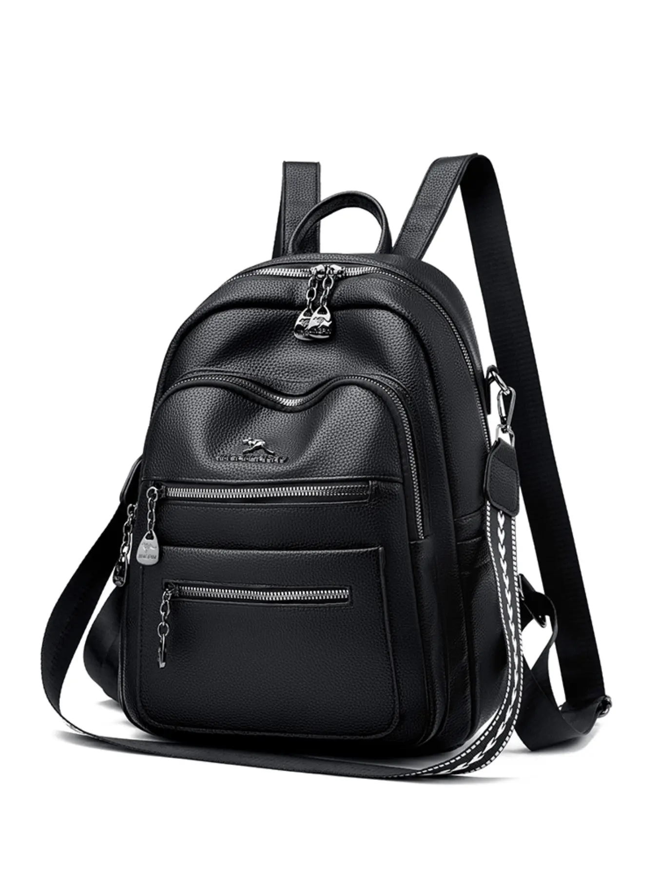 Leather Backpack for Women, Casual Backpack, Multi-Pocket Design, Durable & Lightweight, Perfect for Daily Use, Shopping, Traveling