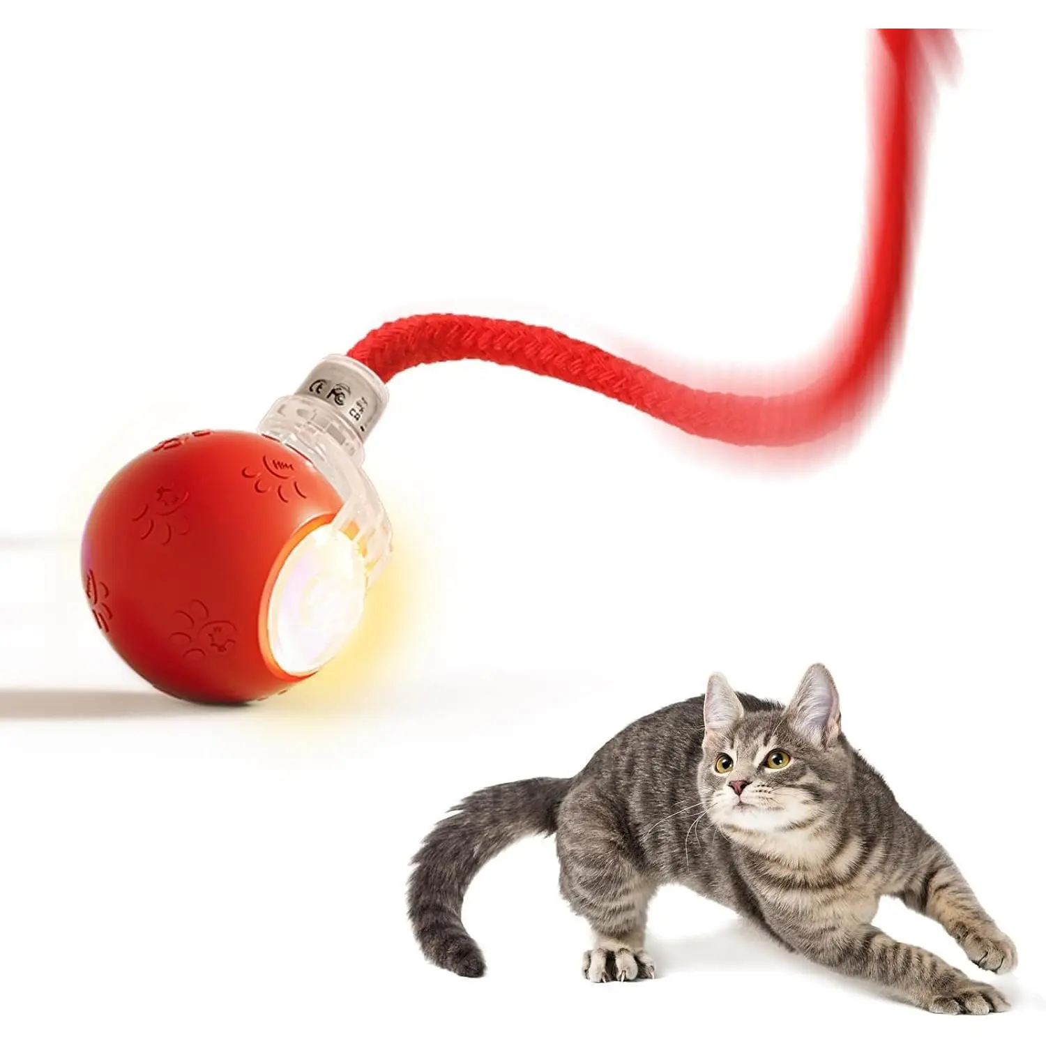 Interactive  Toys for Bored Indoor Cats - Motion Activated, RGB Lighting, 2 Speed Settings & 3 Modes - for Cats & Kittens!