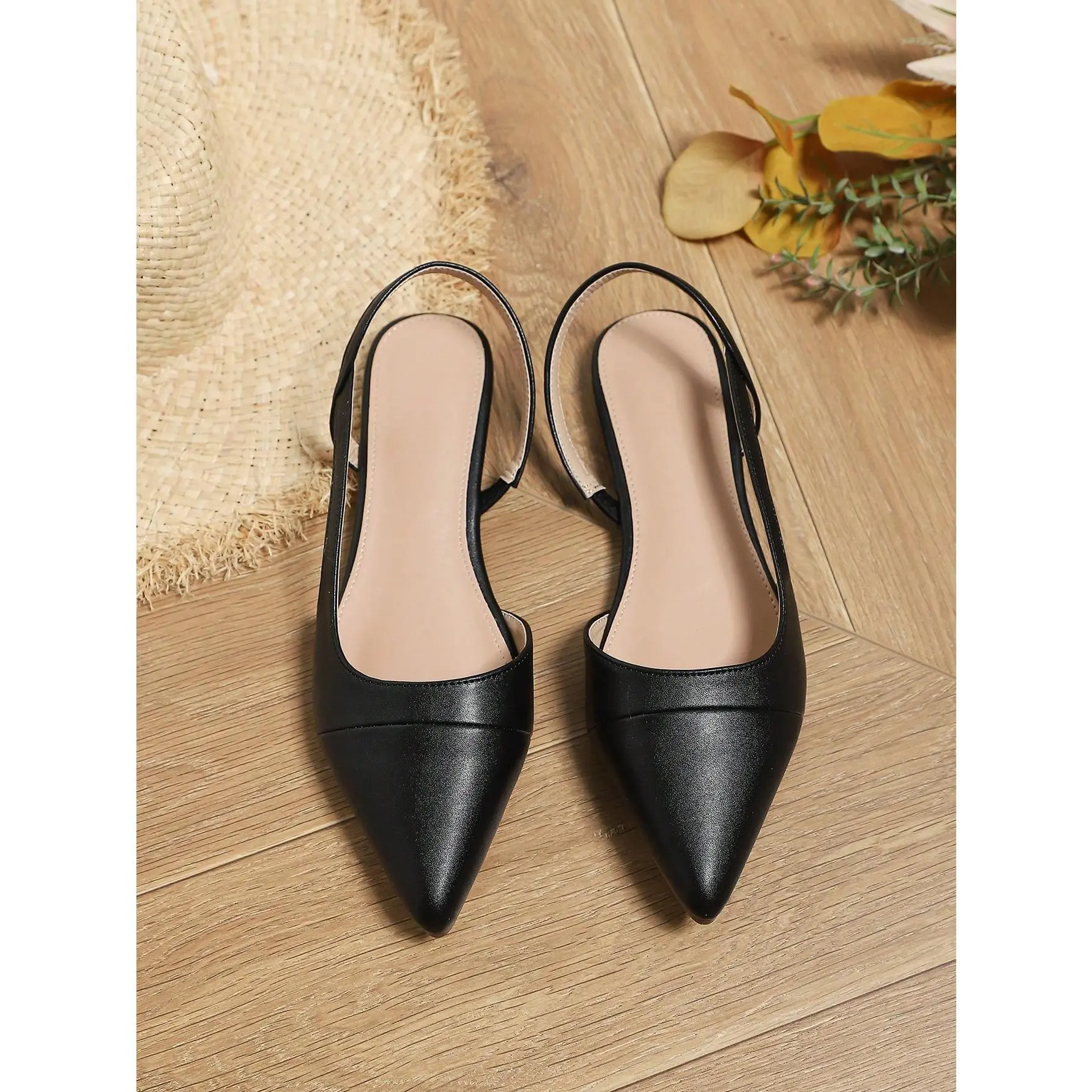 Pointed Toe Slingback Flats Slip on Flats Casual Dressy Office Work Shoes
