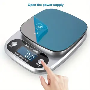 Kitchen food scales, baking scales, electronic scales.Four units of measurement.Battery-powered (2 No. 7 batteries).LCD display.Convertible units (grams/ounces/pounds).Precision digital kitchen scales for baking and cooking