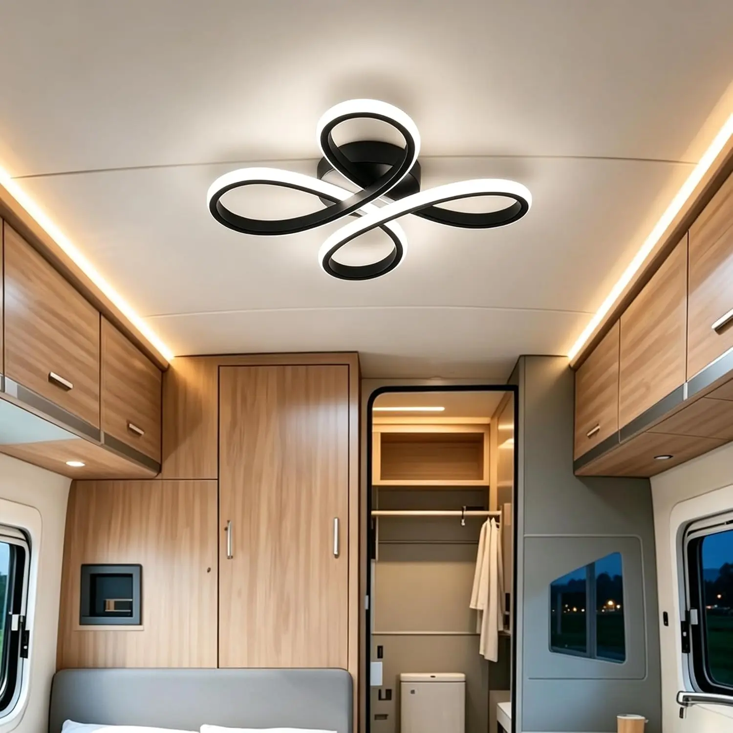 RV Lights Interior, 4000K RV LED Ceiling Light Fixtures,12V RV Ceiling Light with ON/Off Switch Energy Saving for RV/Camper/Car/Trailer/Boat
